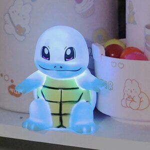 Squirtle Pokémon LED Night Light Blue Glow Desk Lamp 4”